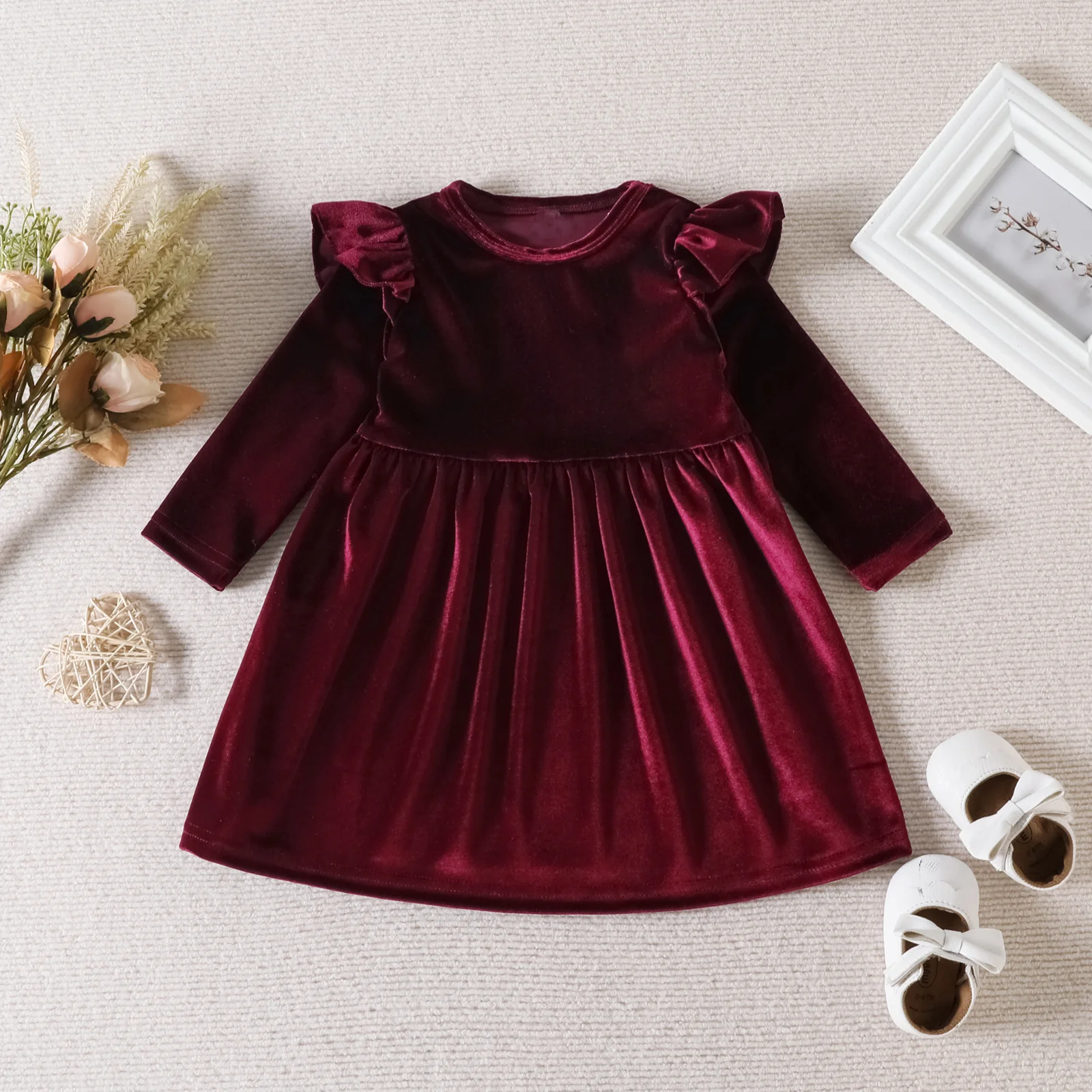 9m-5T Christmas Newborn Baby Girl solid color single velvet dress children Toddler Infant Girl Velvet Ruffle New Year Costumes
9m-5T Christmas Newborn Baby Girl solid color single velvet dress children Toddler Infant Girl Velvet Ruffle New Year Costumes