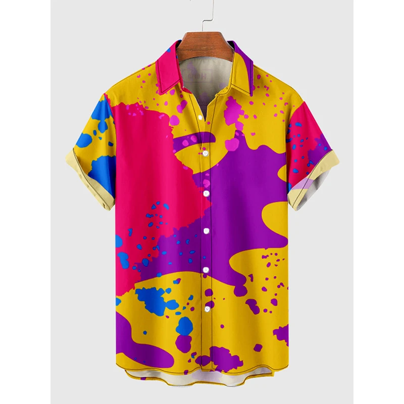 Tie-Dye Colorful Ink Spill Printing Men‘s Holiday Breathable Short Sleeve Tee Shirt Men Oversized Blouse Tops
Tie-Dye Colorful Ink Spill Printing Men‘s Holiday Breathable Short Sleeve Tee Shirt Men Oversized Blouse Tops