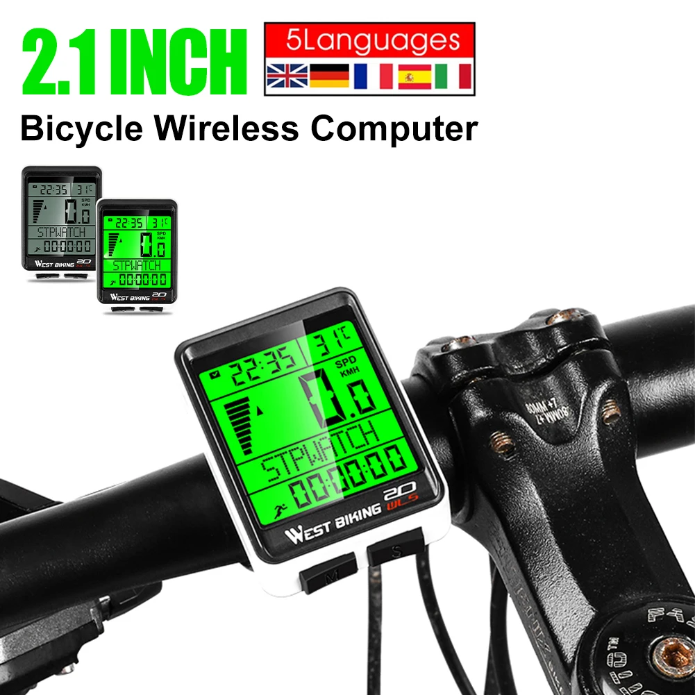 WEST BIKING Wireless Waterproof Cycling Stopwatch MTB Bike Speedometer Odometer LED Backlight Stopwatch Bicycle Computer
WEST BIKING Wireless Waterproof Cycling Stopwatch MTB Bike Speedometer Odometer LED Backlight Stopwatch Bicycle Computer