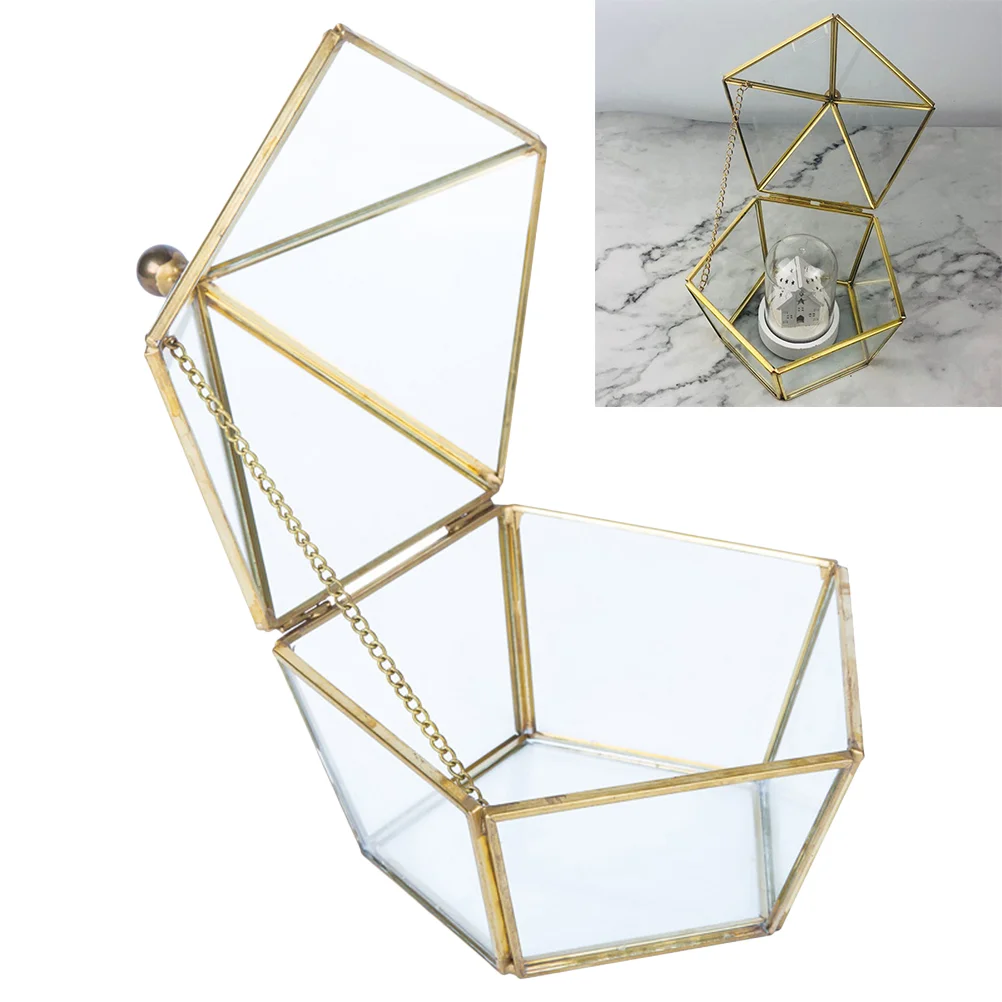 1 PC Ring Box Geometric Pentagon Clear Glass Wedding Earrings Gift Storage Case Favor Holder
1 PC Ring Box Geometric Pentagon Clear Glass Wedding Earrings Gift Storage Case Favor Holder