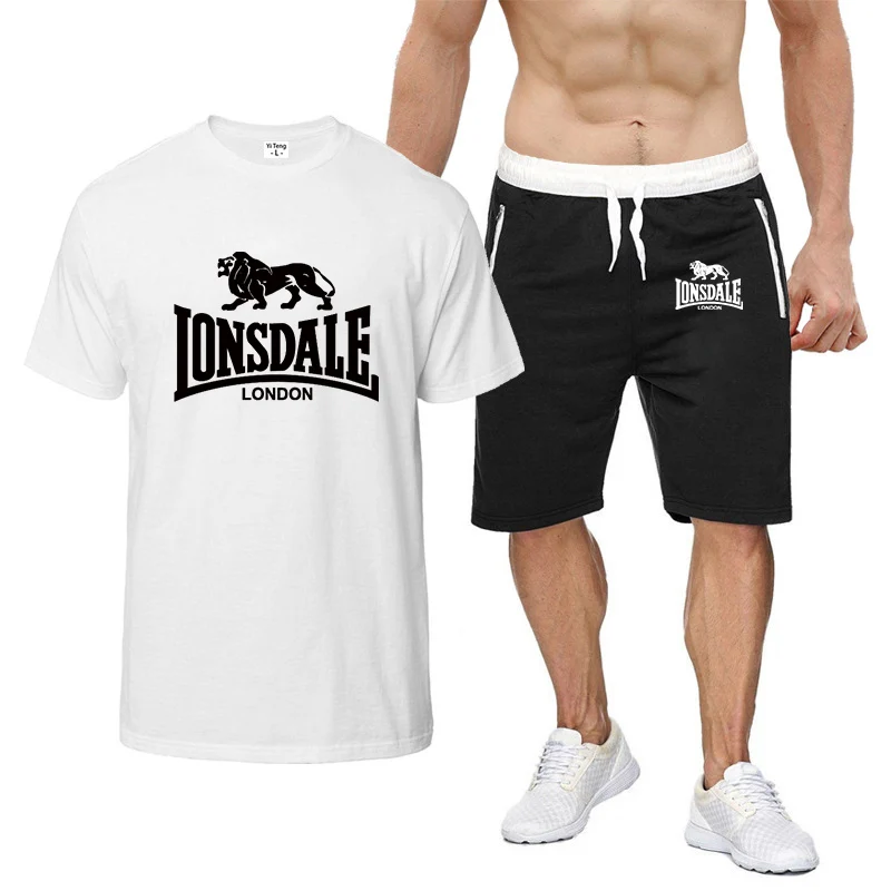 Новинка лета 2022 костюм из 2 предметов Lonsdale футболки с принтом шорты коротким