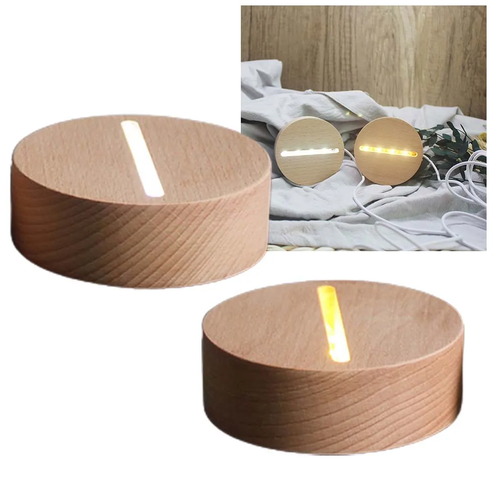 Wooden LED Light Display Base Round USB Lamp Wood Stand Resin Acrylic Art Craft Holder 85mm For Home Decoration Accessories
Wooden LED Light Display Base Round USB Lamp Wood Stand Resin Acrylic Art Craft Holder 85mm For Home Decoration Accessories