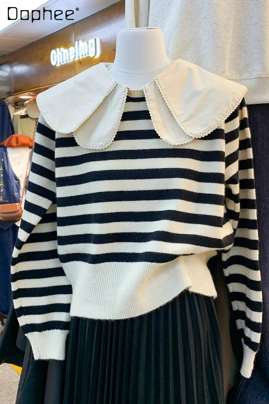 Женский свитер в полоску с кукольным воротником, новинка ранней осени, короткий топ с длинным рукавом в стиле пэчворк, Женский Повседневный ...
Женский свитер в полоску с кукольным воротником, новинка ранней осени, короткий топ с длинным рукавом в стиле пэчворк, Женский Повседневный ...