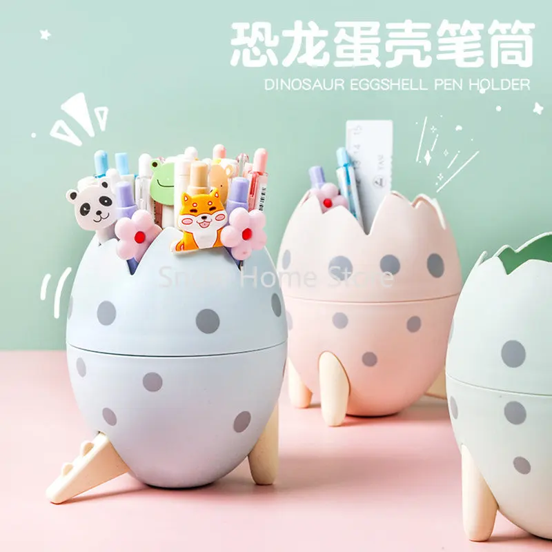 Dinosaur Egg Penholder Simple Desktop Storage Box Multi-functional Pencil Brush Stationery Storage Bucket in Student Office 
Dinosaur Egg Penholder Simple Desktop Storage Box Multi-functional Pencil Brush Stationery Storage Bucket in Student Office