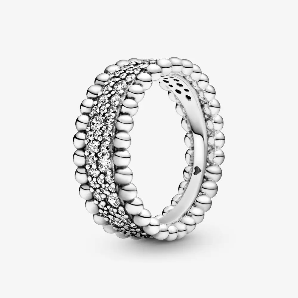 Authentic 925 Sterling Silver Stackable Engagement Round Bead Full Zircon Ring For Women Fashion Original Jewelry Gift
Authentic 925 Sterling Silver Stackable Engagement Round Bead Full Zircon Ring For Women Fashion Original Jewelry Gift