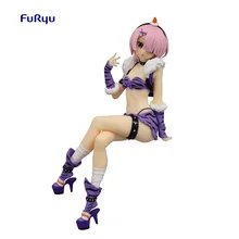 Genuine Re:Life in A Different World From Zero Ram Ghost Clothing PVC Sitting Posture Cute Anime Action Figures Collectible Toys