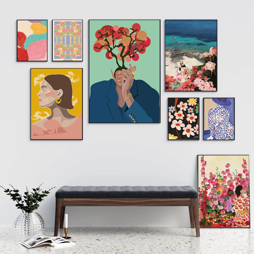 Modern Abstract Poster Girl Colorful Flowers Canvas Painting Fashion Art Print Botanical Wall Picture For Living Room Home Decor
Modern Abstract Poster Girl Colorful Flowers Canvas Painting Fashion Art Print Botanical Wall Picture For Living Room Home Decor