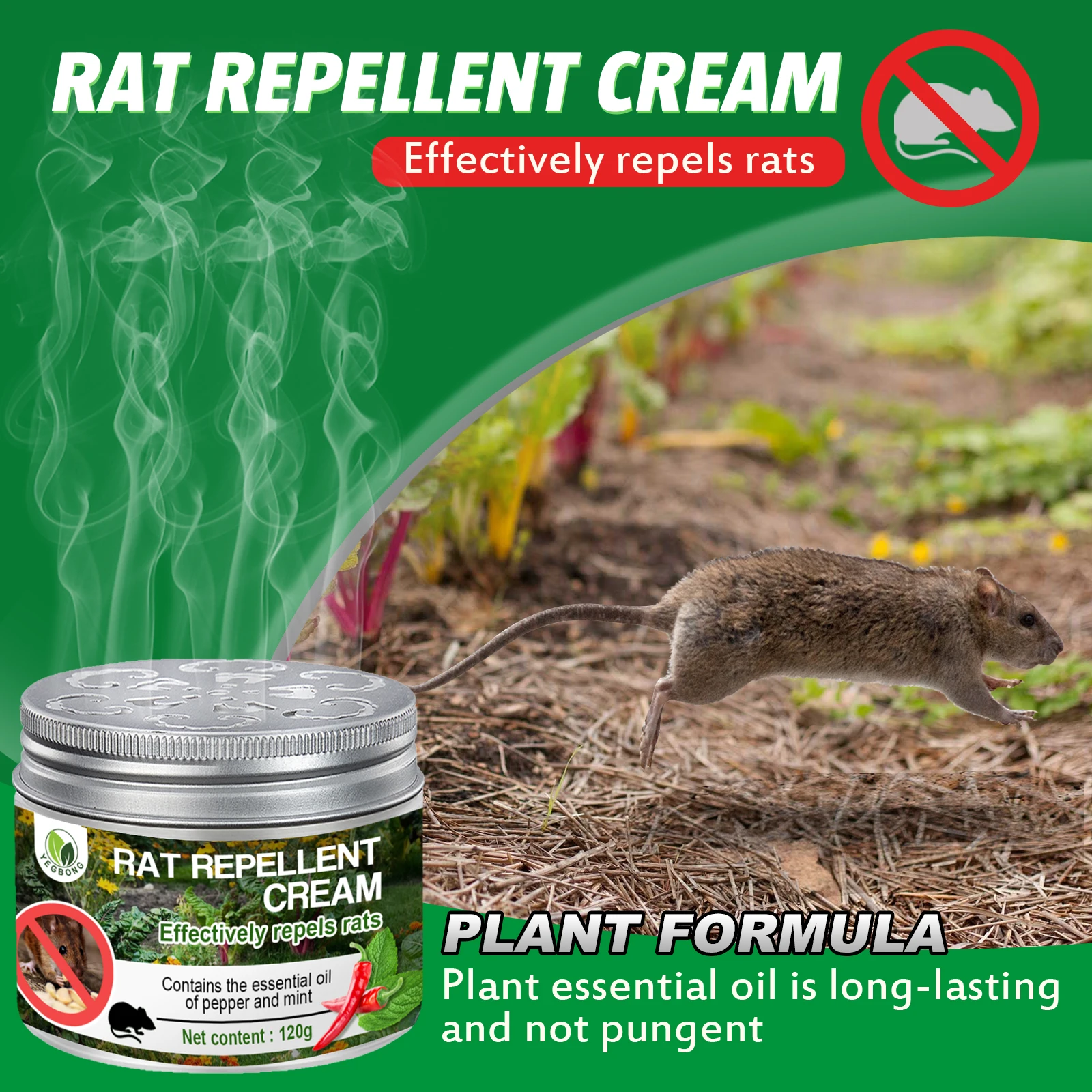 120ML Strong Rat Repellent Gel Deratization Cream Rodent Repellent Natural No Chemical Pest Control Product Garden Household
120ML Strong Rat Repellent Gel Deratization Cream Rodent Repellent Natural No Chemical Pest Control Product Garden Household