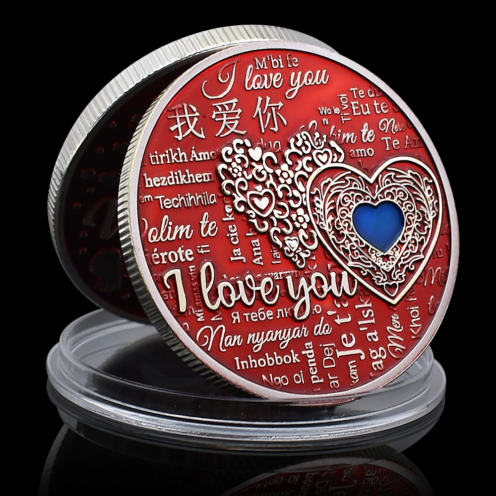 Happy Valentine's Day I Love You Silver Coin Love Commemorative Medal Expressing Multiple Languages Festival Gift
Happy Valentine's Day I Love You Silver Coin Love Commemorative Medal Expressing Multiple Languages Festival Gift