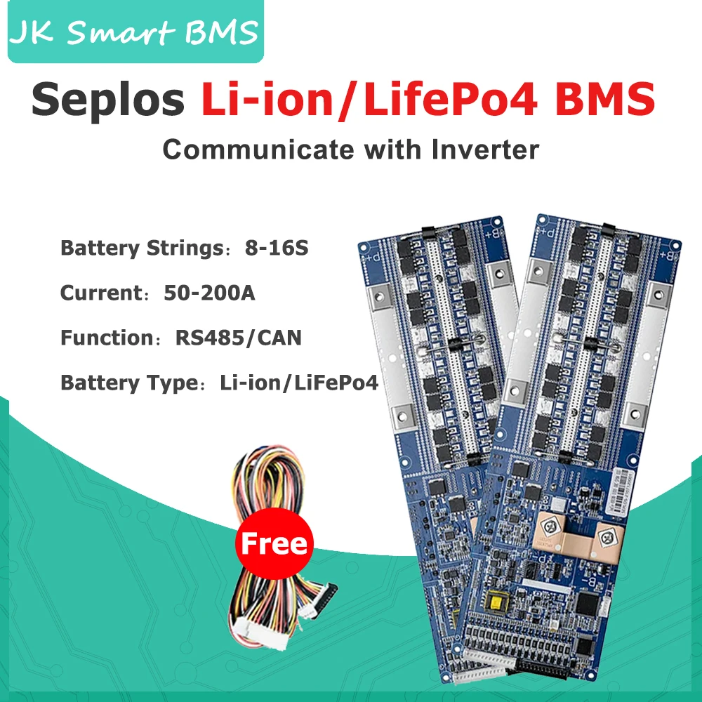 Seplos BMS Inverter Energy Storage Smart Bms 16S 15S 14S 13S 8S 100A 150A 200A 24V 48V RS485 CAN Battery Parallel Connection 10E
Seplos BMS Inverter Energy Storage Smart Bms 16S 15S 14S 13S 8S 100A 150A 200A 24V 48V RS485 CAN Battery Parallel Connection 10E