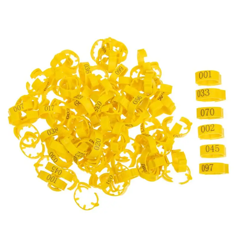 100Pcs Numbered Chicken Leg Bands Chicken Rings Poultry Leg With Bird Foot Ring Suitable For Pigeons Chicks, Dwarf Chickens
100Pcs Numbered Chicken Leg Bands Chicken Rings Poultry Leg With Bird Foot Ring Suitable For Pigeons Chicks, Dwarf Chickens