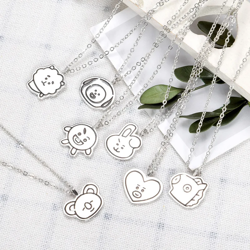 Kawaii Cartoon Bt21 Necklace Fashion Korean Style Alloy Necklace Clavicle Chain Couple Student Necklace Pendant Birthday Gift
Kawaii Cartoon Bt21 Necklace Fashion Korean Style Alloy Necklace Clavicle Chain Couple Student Necklace Pendant Birthday Gift