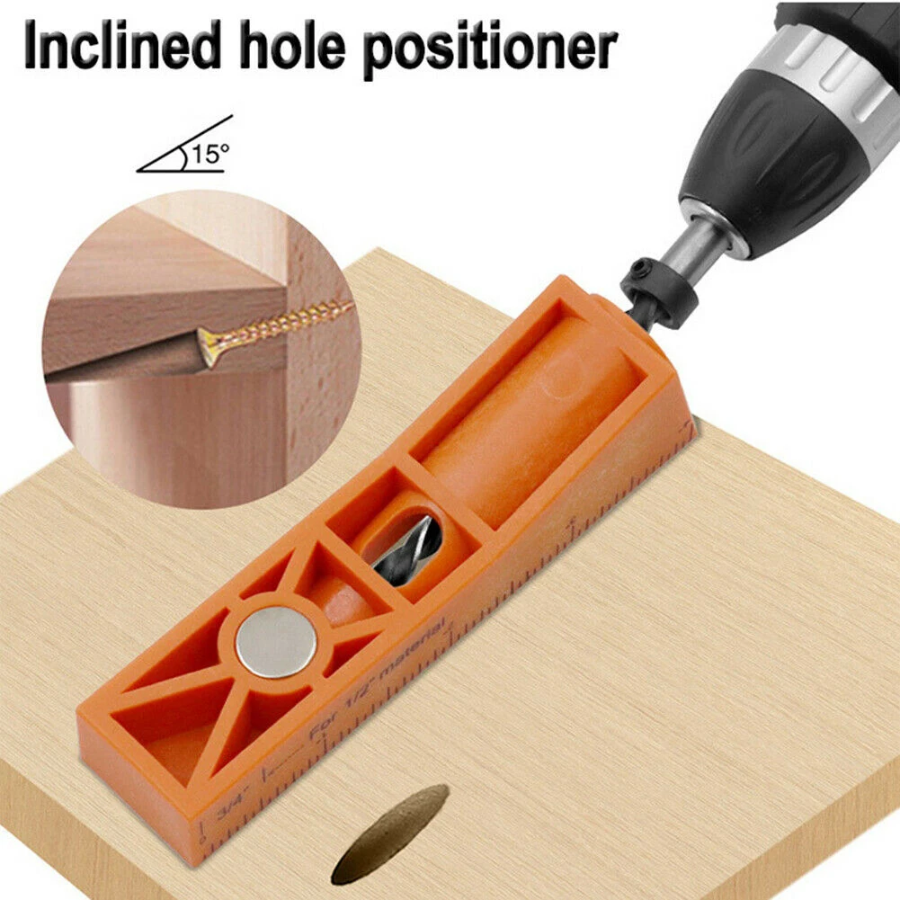 

Woodworking Locator Pocket Hole Clamp Angle Drill Guide Hole Punch Positioner Pocket Hole Screw Jig Drill Guide Puncher Inclined