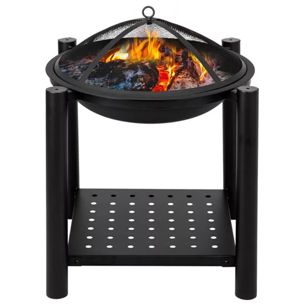 22" Four Feet Iron Brazier Wood Burning Fire Pit Decoration for Backyard Poolside with a Shelf
22" Four Feet Iron Brazier Wood Burning Fire Pit Decoration for Backyard Poolside with a Shelf