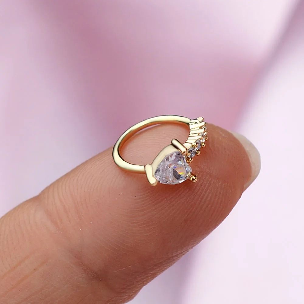 18G 1Pcs Piercing Nose Ring Ear Nose Hoops Heart Star Cz Helix Cartilage Tragus Earrings Nostril Body Jewelry
18G 1Pcs Piercing Nose Ring Ear Nose Hoops Heart Star Cz Helix Cartilage Tragus Earrings Nostril Body Jewelry