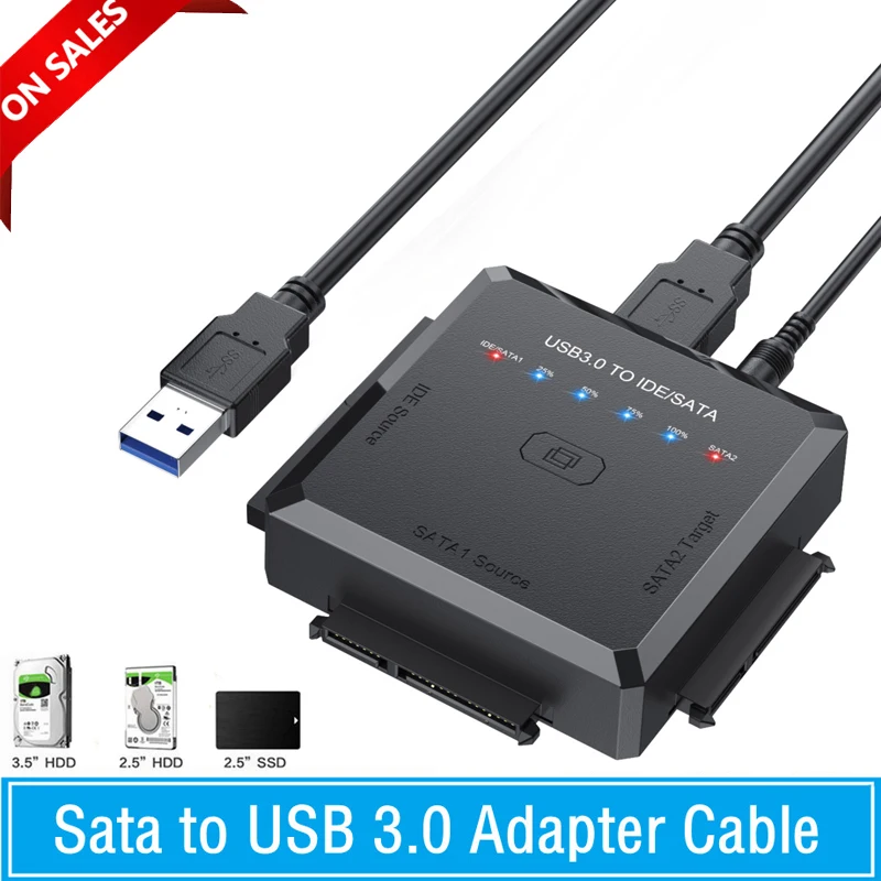 Sata To USB 3.0 Adapter Cable USB To SATA/IDE Cable Support 22 Pin 2.5 3.5 Inche External HDD SSD Hard Disk Computer Connector
Sata To USB 3.0 Adapter Cable USB To SATA/IDE Cable Support 22 Pin 2.5 3.5 Inche External HDD SSD Hard Disk Computer Connector