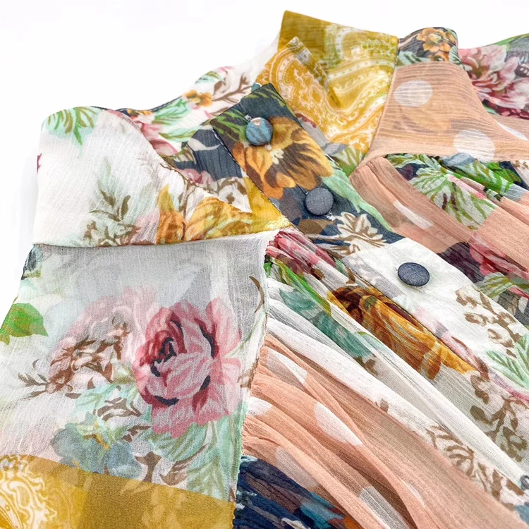 Women Silk Blouse Spring Summer Silk Fashion All Match Designer Stand Collar Lantern Sleeve Top Female New
Women Silk Blouse Spring Summer Silk Fashion All Match Designer Stand Collar Lantern Sleeve Top Female New