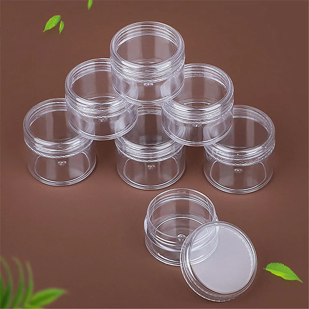 50PCS 3g-20g Empty Plastic Cosmetic Makeup Jar Pots Transparent Sample Bottle Eyeshadow Face Cream Lip Balm Container For Travel
50PCS 3g-20g Empty Plastic Cosmetic Makeup Jar Pots Transparent Sample Bottle Eyeshadow Face Cream Lip Balm Container For Travel