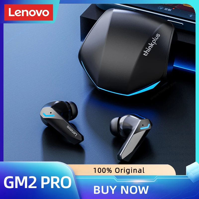 

Original Lenovo GM2 Pro 5.3 Earphone Bluetooth Wireless Earbuds Low Latency Headphones HD Call Dual Mode Gaming Headset With Mic