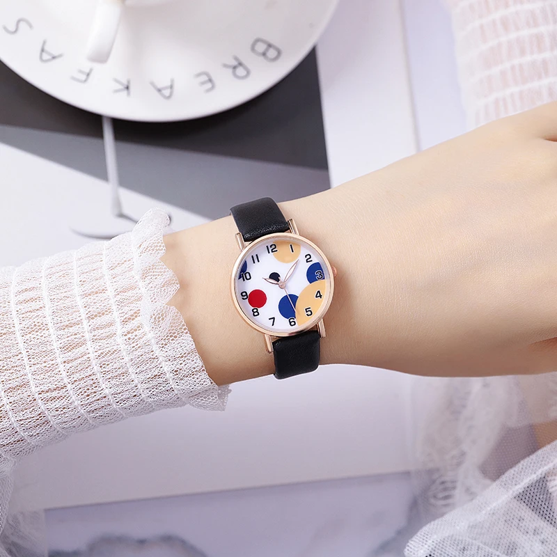 New on the market colorful bubble circle sweet girl watch quartz leather watch gift10
New on the market colorful bubble circle sweet girl watch quartz leather watch gift10