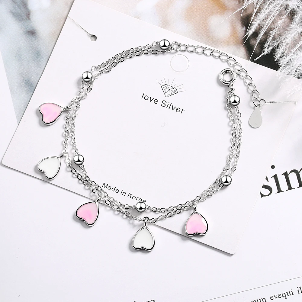 Todorova New Double Layer White Pink Heart Pendant Bracelets For Women Trend Creative Jewelry Accessories Party Gifts Bijoux
Todorova New Double Layer White Pink Heart Pendant Bracelets For Women Trend Creative Jewelry Accessories Party Gifts Bijoux