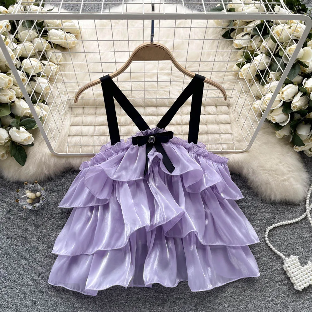 New Fashion Ruffle Shirt for Women's Summer Sweet Organza Sexy Sleeveless Ruffle High Street Crop Tops Camis Clothes Mujer K733
New Fashion Ruffle Shirt for Women's Summer Sweet Organza Sexy Sleeveless Ruffle High Street Crop Tops Camis Clothes Mujer K733