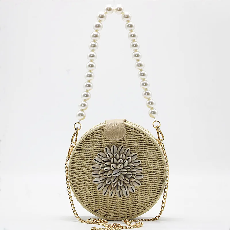 New Round Straw Bags for Women Shell Pattern Pearl Handbags for Women 2022 Rattan Purse Women Round Vintage Straw Handbag
New Round Straw Bags for Women Shell Pattern Pearl Handbags for Women 2022 Rattan Purse Women Round Vintage Straw Handbag