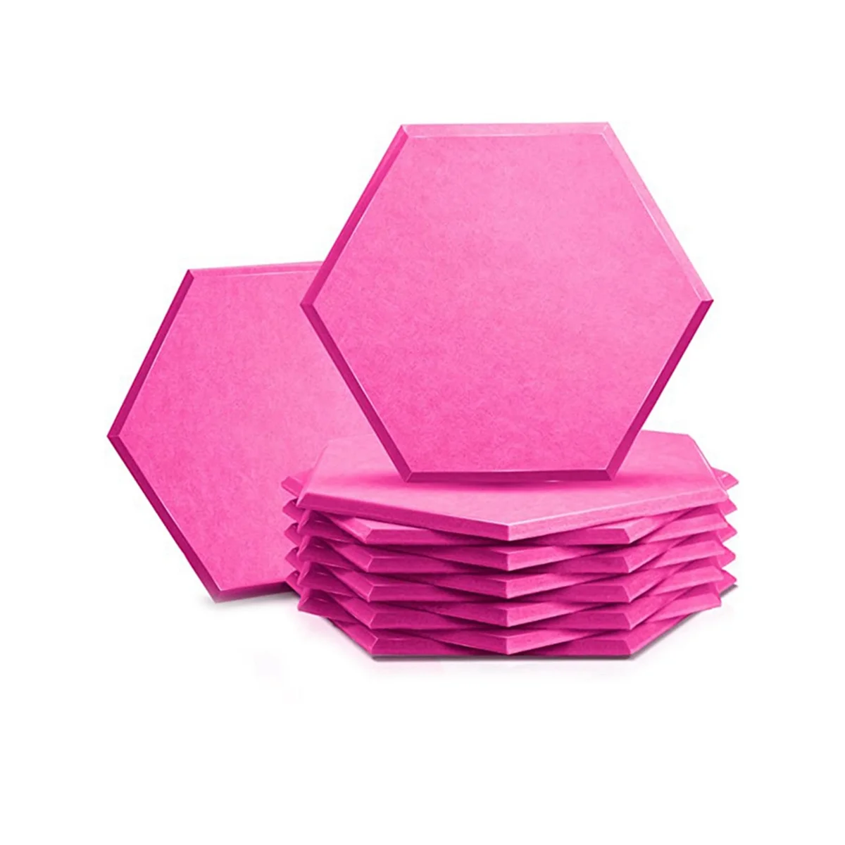 12 Pack Of Hexagonal Acoustic Panels, 14 X 12 X 0.4Inch High Density Acoustic Panels Soundproof Insulated Beveled Edges
12 Pack Of Hexagonal Acoustic Panels, 14 X 12 X 0.4Inch High Density Acoustic Panels Soundproof Insulated Beveled Edges