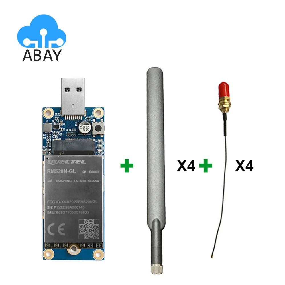 Quectel RM520N-GL RM520NGLAA-M20-SGASA 5G sub-6GHz mmWave M.2 Module + 5G USB 3.0 To M.2 USB Adapter Board + antenna
Quectel RM520N-GL RM520NGLAA-M20-SGASA 5G sub-6GHz mmWave M.2 Module + 5G USB 3.0 To M.2 USB Adapter Board + antenna
