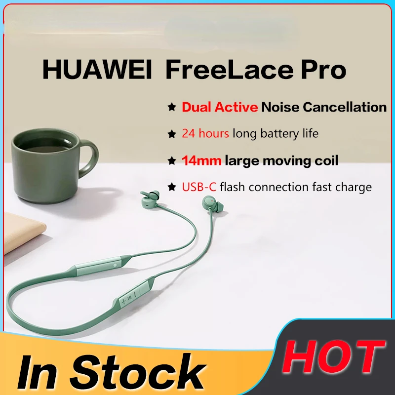 Оригинальные беспроводные Bluetooth-наушники HUAWEI FreeLace Pro с активным шумоподавлением и низкой задержкой
Оригинальные беспроводные Bluetooth-наушники HUAWEI FreeLace Pro с активным шумоподавлением и низкой задержкой