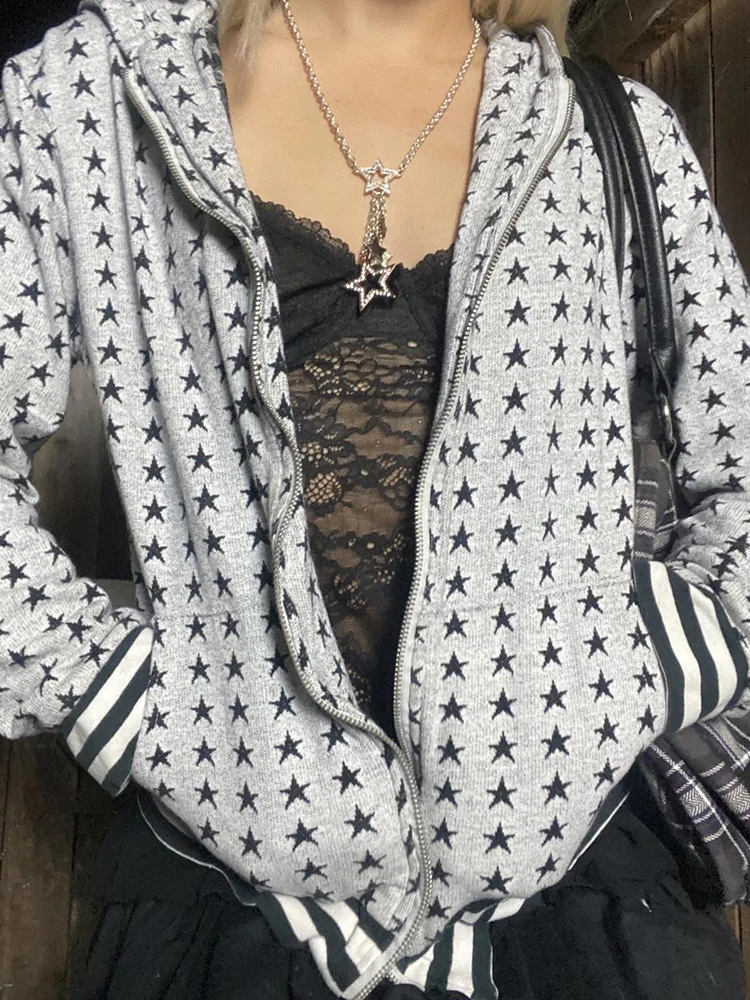 Fall New Star Print Y2K Zip Up Jackets Women Winter Overcoat Pocket Long Sleeve Loose Casual Preppy Hoodies Sweatshirts Harajuku
Fall New Star Print Y2K Zip Up Jackets Women Winter Overcoat Pocket Long Sleeve Loose Casual Preppy Hoodies Sweatshirts Harajuku