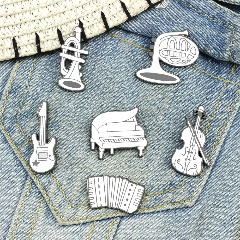 Cool Violin Enamel Pins Elegant Piano Accordion Bass Instrument Brooches Musician Shirt Lapel Pin Badges Jewelry for Music Lover
Cool Violin Enamel Pins Elegant Piano Accordion Bass Instrument Brooches Musician Shirt Lapel Pin Badges Jewelry for Music Lover
