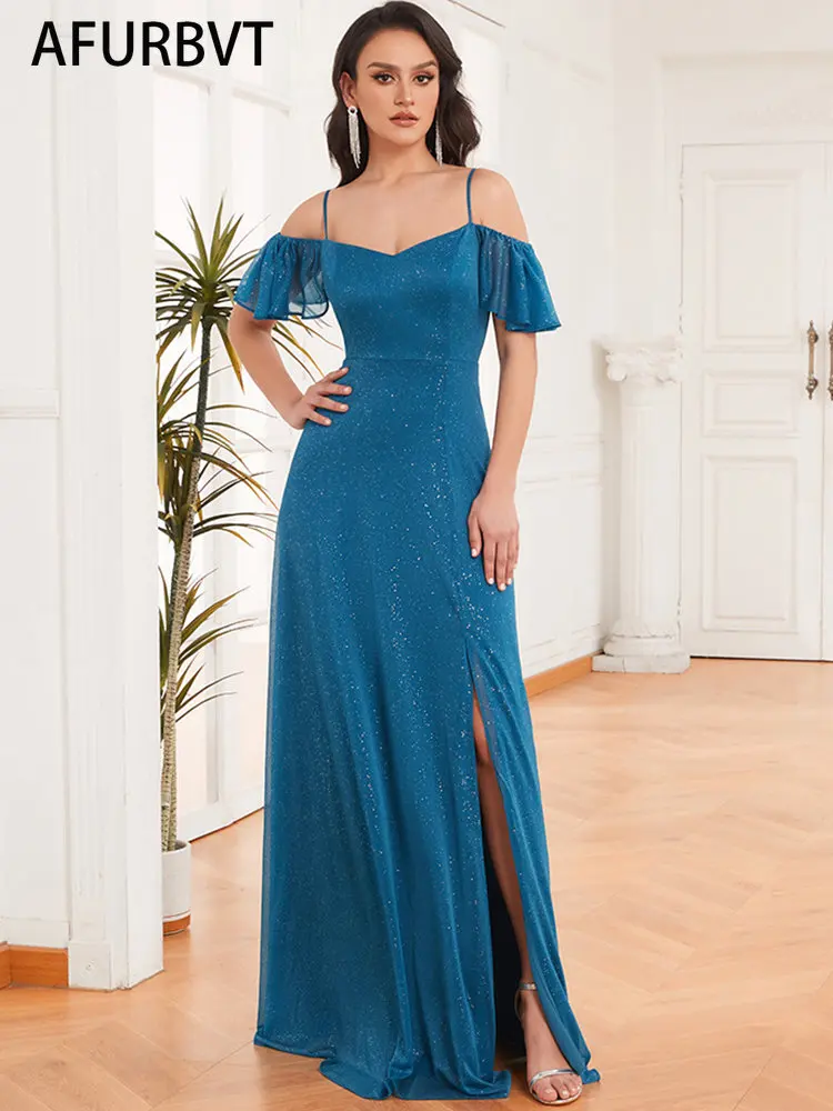 Women Elegant Maxi Evening Dress Solid Color chiffon Backless V Neck High Waist off the shoulder Dress Wedding Party Bridesmaid
Women Elegant Maxi Evening Dress Solid Color chiffon Backless V Neck High Waist off the shoulder Dress Wedding Party Bridesmaid