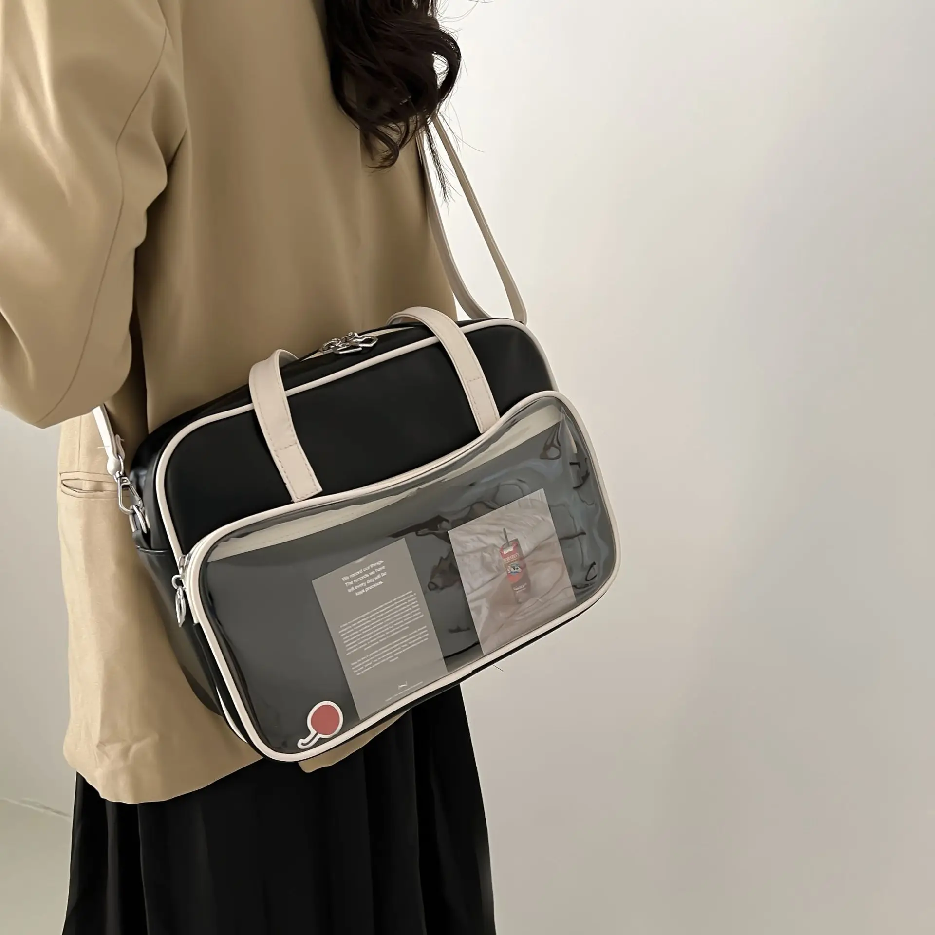 Transparent Tote Bag Women's 2023 New Soft Leather Large Capacity Single Shoulder Bag Messenger Bag Class Handbag 이타백
Transparent Tote Bag Women's 2023 New Soft Leather Large Capacity Single Shoulder Bag Messenger Bag Class Handbag 이타백