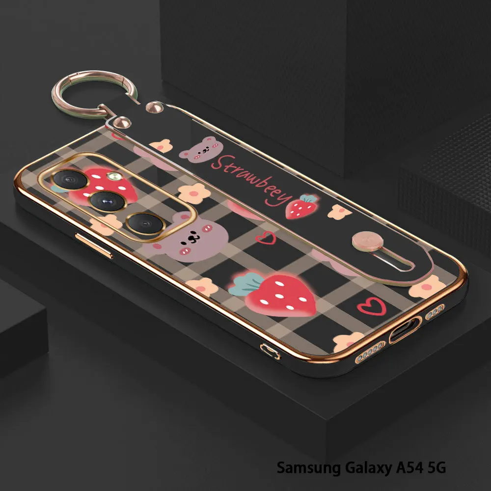 (With Wristband) For Samsung Galaxy A54 A34 A14 5G A24 A05 A05S Strawberry Back Cover Luxury Plating TPU Phone Case
(With Wristband) For Samsung Galaxy A54 A34 A14 5G A24 A05 A05S Strawberry Back Cover Luxury Plating TPU Phone Case