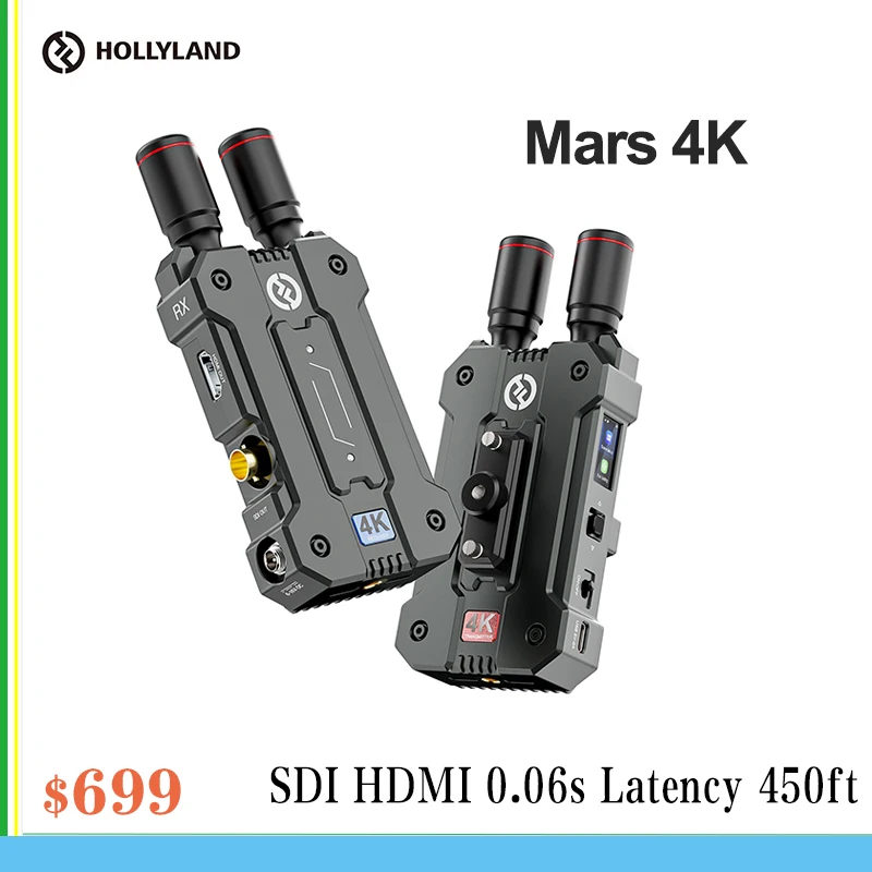 Hollyland Mars 4k система передачи видео с SDI 0,06 s Latency футов для видеографа фотографа кинопроизводителя формирователя
Hollyland Mars 4k система передачи видео с SDI 0,06 s Latency футов для видеографа фотографа кинопроизводителя формирователя