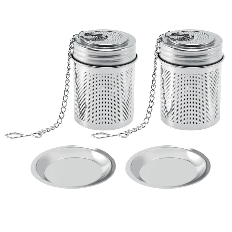 Tea Ball Infuser - Stainless Steel Tea Infusers For Loose Tea With Chain Hook & Saucer - Extra Fine Mesh Tea Strainer
Tea Ball Infuser - Stainless Steel Tea Infusers For Loose Tea With Chain Hook & Saucer - Extra Fine Mesh Tea Strainer