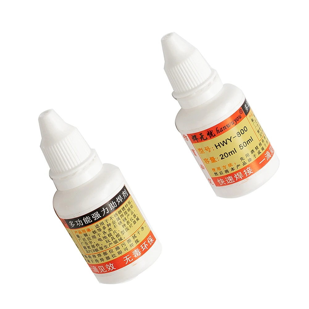 2pcs 20ml Stainless Steel Liquid Flux Welding Solder Non-toxic Copper HWY-800 Paste Flux Liquid Solders Water Liquid Solders
2pcs 20ml Stainless Steel Liquid Flux Welding Solder Non-toxic Copper HWY-800 Paste Flux Liquid Solders Water Liquid Solders