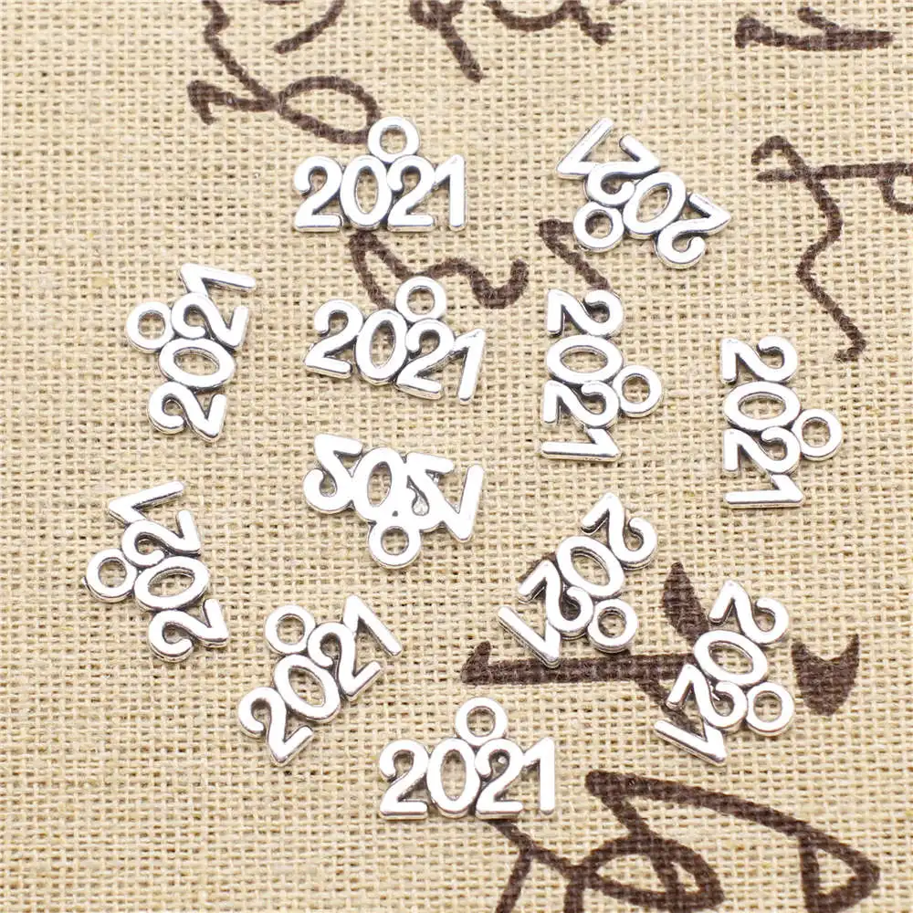 100pcs Antique Silver Color 10x14mm 2021 Plaque Charms Handmade Jewerly Diy
100pcs Antique Silver Color 10x14mm 2021 Plaque Charms Handmade Jewerly Diy