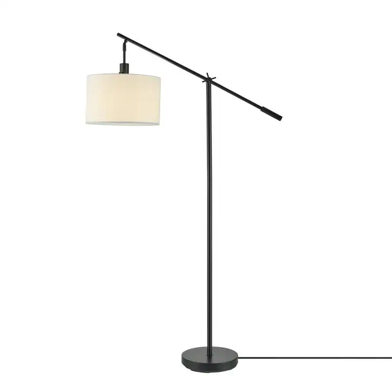 Avellino 66" Matte Black Floor Lamp with White Linen Shade and Stepless Rotary Dimmer Switch, 67525
Avellino 66" Matte Black Floor Lamp with White Linen Shade and Stepless Rotary Dimmer Switch, 67525
