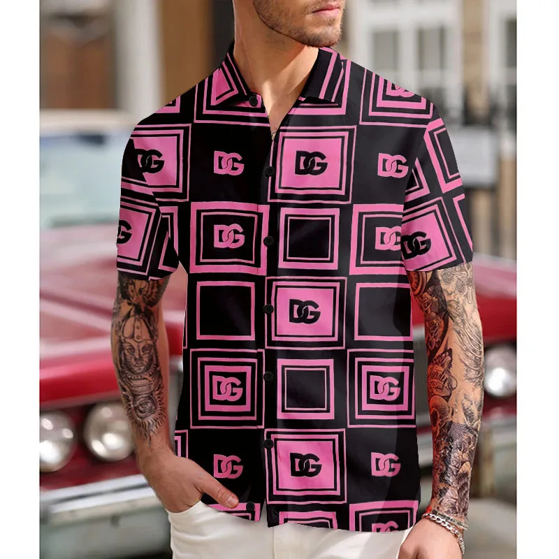 2022 Summer new men's shirts Hawaiian casual printed letter clothes slim short-sleeved brand shir
2022 Summer new men's shirts Hawaiian casual printed letter clothes slim short-sleeved brand shir