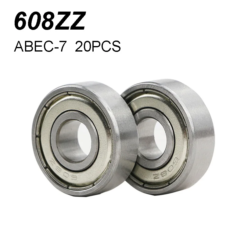 20pcs 608 Bearing Multi-function 608ZZ Ball Bearings ABEC-7 Carbon Steel Deep Groove Miniature Bearings For Skateboard Wheel
20pcs 608 Bearing Multi-function 608ZZ Ball Bearings ABEC-7 Carbon Steel Deep Groove Miniature Bearings For Skateboard Wheel