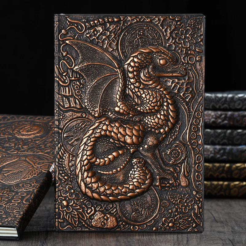 The Magic Dragon Hard Cover Craved PU Leather 3D Style Notebook A5 Thick Journal 200P Lined Paper Vintage 3D Craved Diary Book
The Magic Dragon Hard Cover Craved PU Leather 3D Style Notebook A5 Thick Journal 200P Lined Paper Vintage 3D Craved Diary Book