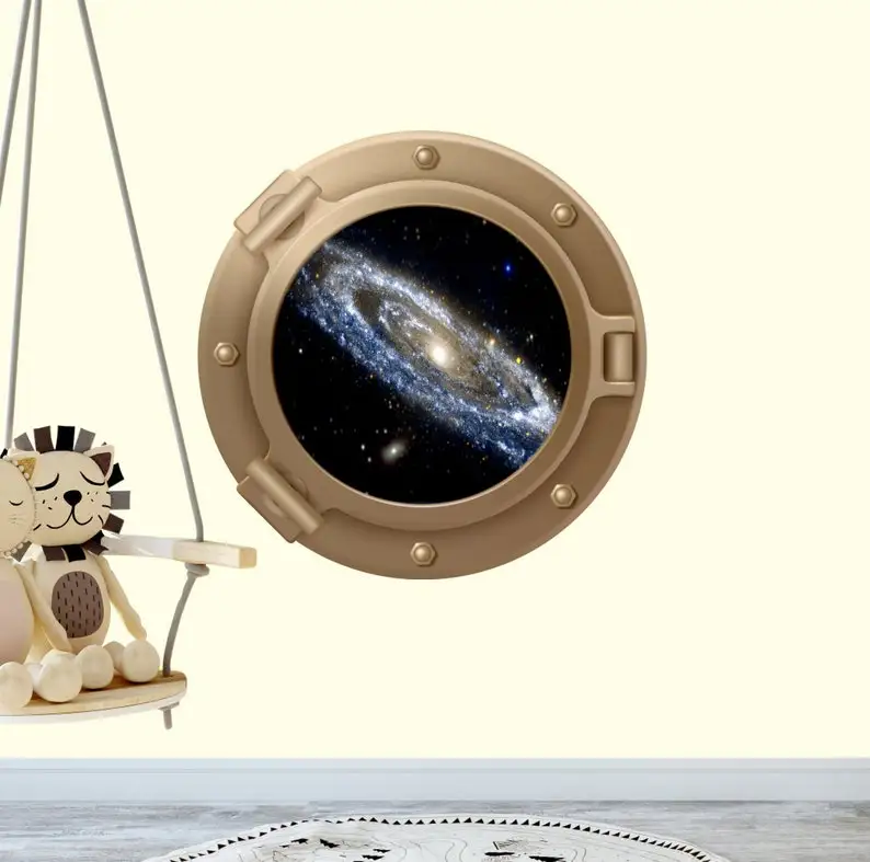 Dark Space Wall Decal Nursery. Solar System Wall Mural Boy. Porthole Window Sticker Kids 3D View Wall Mural. Space Galaxy Nurser
Dark Space Wall Decal Nursery. Solar System Wall Mural Boy. Porthole Window Sticker Kids 3D View Wall Mural. Space Galaxy Nurser