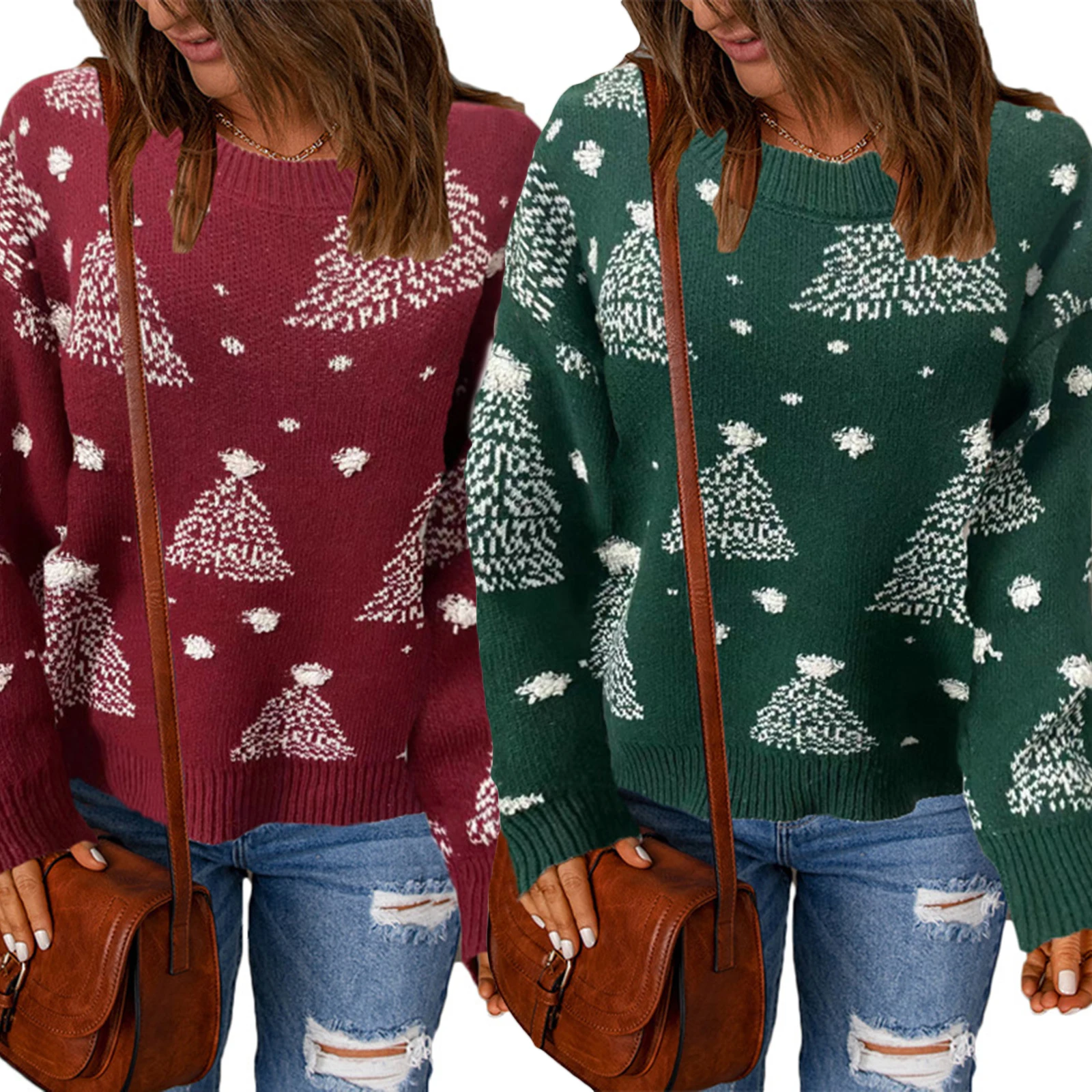 Winter Warmer Sweaters Women's Fashion Xmas Print Christmas Round Neck Long Sleeve Casual Knit Pullover Tops
Winter Warmer Sweaters Women's Fashion Xmas Print Christmas Round Neck Long Sleeve Casual Knit Pullover Tops
