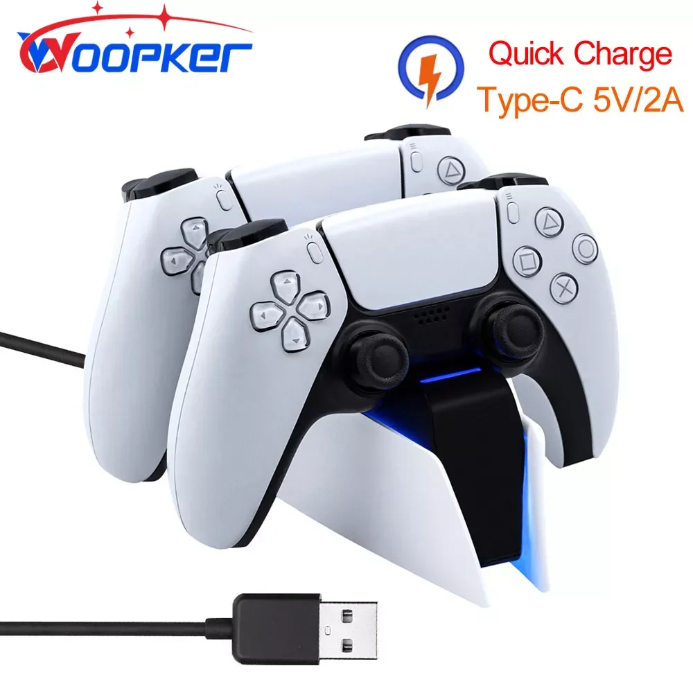 Dual Fast Charger Cradle Dock PS5 Dock Station USB Type-C Safe Charging for playstation 5 Controller Game Accessories
Dual Fast Charger Cradle Dock PS5 Dock Station USB Type-C Safe Charging for playstation 5 Controller Game Accessories