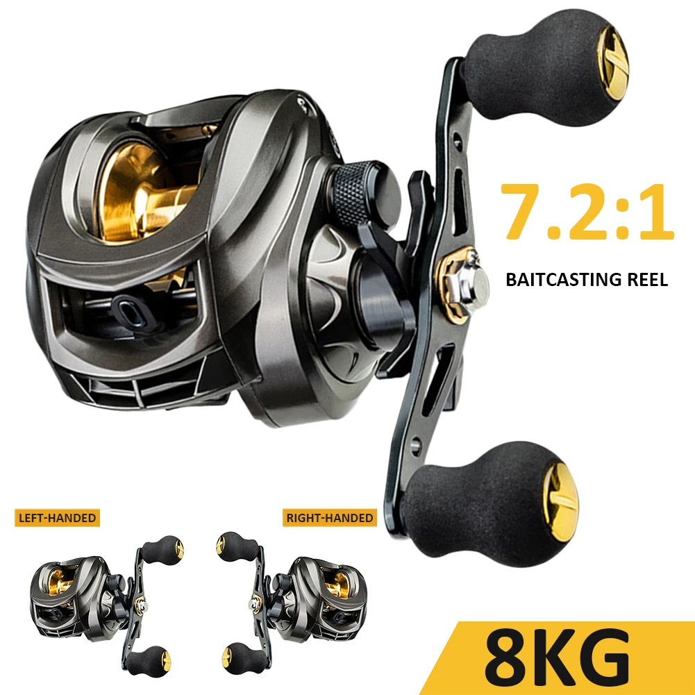 Ultra Light Fishing Reel 8KG Max Drag Baitcasting Reel 7.2:1 Gear Ratio Metal Spool 12 Gear Magnetic Brake Fishing Casting Reel
Ultra Light Fishing Reel 8KG Max Drag Baitcasting Reel 7.2:1 Gear Ratio Metal Spool 12 Gear Magnetic Brake Fishing Casting Reel
