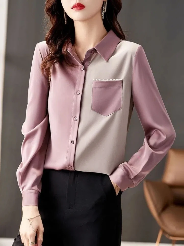 Zoki Fashion Chiffon Patchwork Shirt Women Korean Loose Harajuku Casual Office Lady Blouse New Long Sleeve All Match Pocket Tops
Zoki Fashion Chiffon Patchwork Shirt Women Korean Loose Harajuku Casual Office Lady Blouse New Long Sleeve All Match Pocket Tops