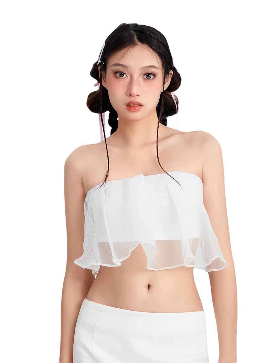 Women s Elegant Ruffles Tube Tops Boat Neck Strapless Tank Tops Summer Backless Bandeau Shirts Y2K Streetwear
Women s Elegant Ruffles Tube Tops Boat Neck Strapless Tank Tops Summer Backless Bandeau Shirts Y2K Streetwear