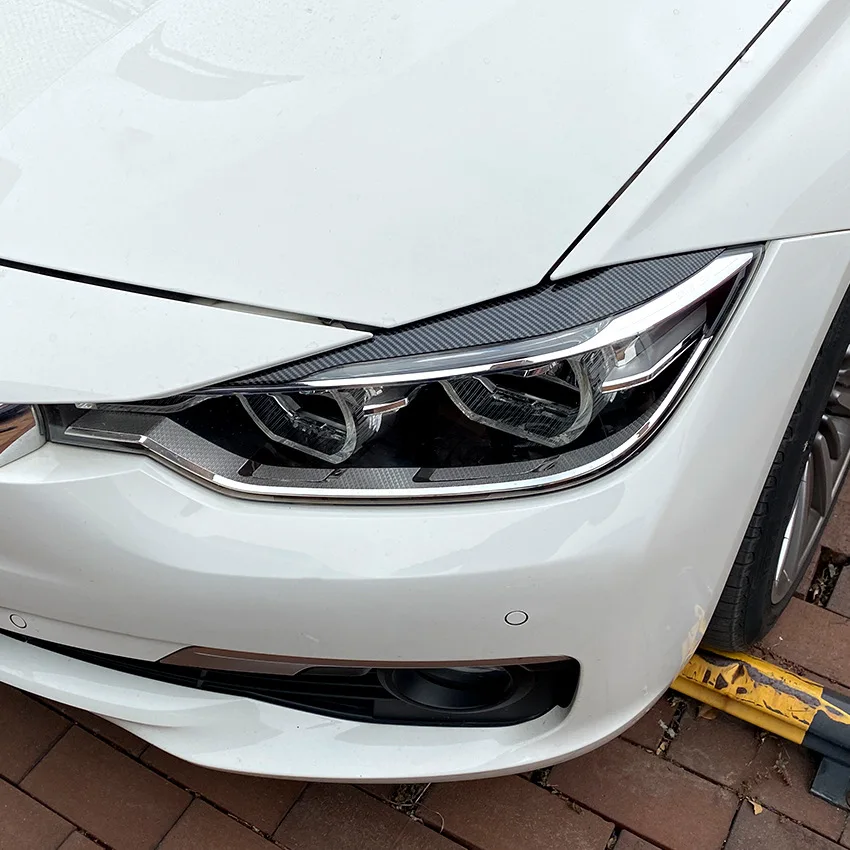 Блестящие черные брови от сглаза из АБС-пластика для BMW 3 серии F30 седан F31 Wagon MP
